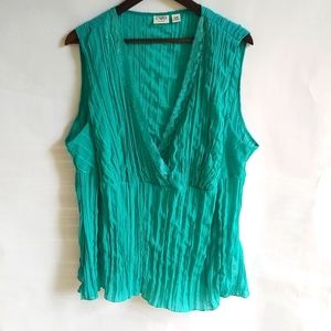 Cato 26 28W Turquoise Green Sleeveless Top Plus